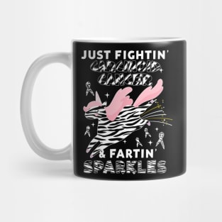 carcinoid cancer funny unicorn farting sparkles Mug